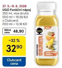 Tesco UGO Funkční nápoj nabídka