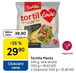 Tesco Tortilla Placky nabídka