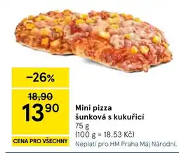Tesco Mini pizza šunková s kukuřicí nabídka