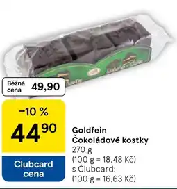 Tesco Goldfein Čokoládové kostky nabídka