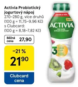 Tesco Activia Probiotický jogurtový nápoj nabídka