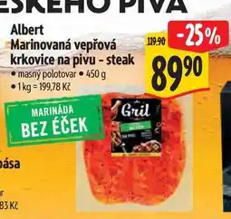 Albert Albert Marinovaná vepřová krkovice na pivu - steak nabídka