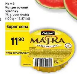 Tesco Hamé Konzervované výrobky, 75 g, více druhů nabídka