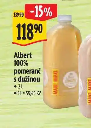 Albert Albert 100% pomeranč s dužinou nabídka