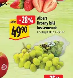 Albert Albert Hrozny bílé bezsemenné nabídka