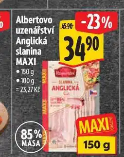 Albert Albertovo uzenářství Anglická slanina MAXI nabídka