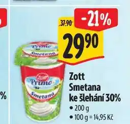 Albert Zott Smetana ke šlehání 30% nabídka