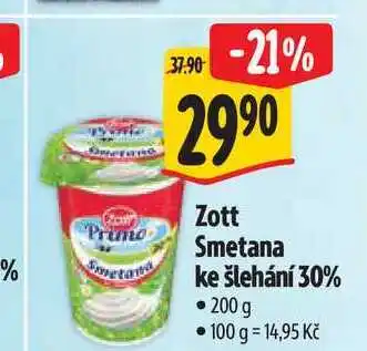 Albert Zott Smetana ke šlehání 30% nabídka