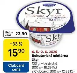 Tesco Bohušovická mlékárna Skyr, 130 g, více druhů nabídka