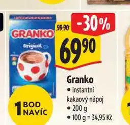 Albert Granko instantní kakaový nápoj nabídka