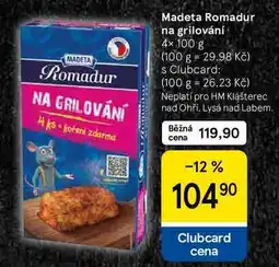 Tesco Madeta Romadur na grilování, 4× nabídka