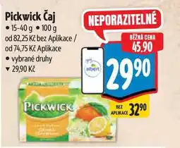 Albert Pickwick Čaj nabídka