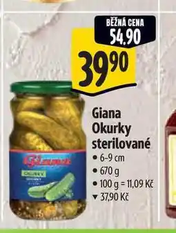 Albert Giana Okurky sterilované 6-9 cm nabídka