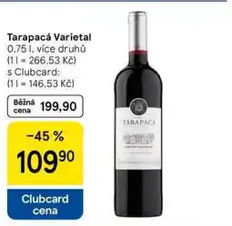 Tesco Tarapacá Varietal, 0.75 l, více druhů nabídka