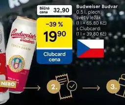 Tesco Budweiser Budvar pivo, 0.5 l, plech nabídka