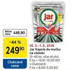 Tesco Jar Kapsle do myčky nádobí, 31-45 ks nabídka