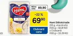 Tesco Hami Dětská kaše, 210 g, více druhů nabídka