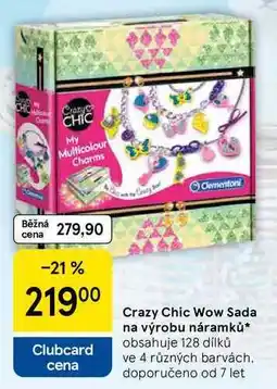 Tesco Crazy Chic Wow Sada na výrobu náramků, obsahuje 128 dílků ve 4 různých barvách nabídka