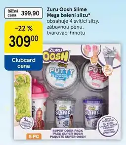Tesco Zuru Oosh Slime Mega balení slizu, obsahuje 4 svítící slizy. zábavnou pěnu. tvarovací hmotu nabídka