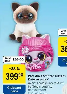 Tesco Pets Alive Smitten Kittens Kotě se zvuky, uvnitř koule je interaktivní koťátko s doplňky nabídka