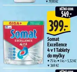 Albert Somat Excellence 4v1 Tablety do myčky 75 ks nabídka
