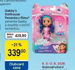 Tesco Gabby's Dollhouse Panenka z filmu,panenka Gabby a doplňky s kočičí tematikou nabídka
