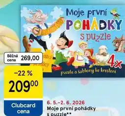 Tesco Moje první pohádky s puzzle, 4x puzzle a šablony ke kresleni nabídka