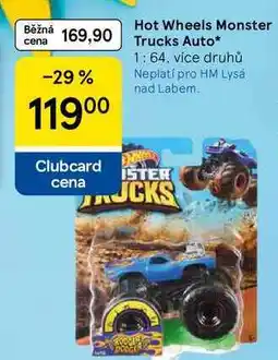 Tesco Hot Wheels Monster Trucks Auto, 1: 64, více druhů nabídka