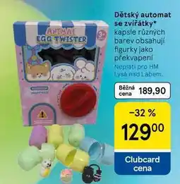Tesco Dětský automat se zvířátky, kapsle různých barev obsahují figurky jako překvapení nabídka