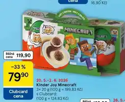 Tesco Kinder Joy Minecraft 3x nabídka