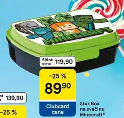 Tesco Stor Box Clubcard na svačinu Minecraft nabídka