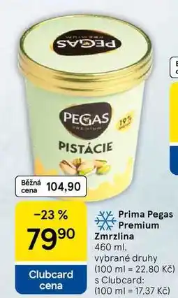 Tesco Prima Pegas Premium Zmrzlina, 460 ml. vybrané druhy nabídka