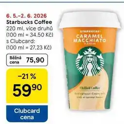 Tesco Starbucks Coffee, 220 ml, více druhů nabídka