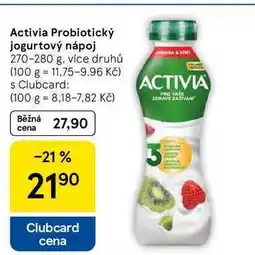 Tesco Activia Probiotický jogurtový nápoj, 270-280 g, více druhů nabídka
