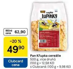 Tesco Pan Křupka cereálie, 500 g, více druhů nabídka