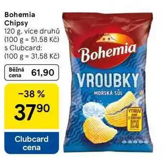Tesco Bohemia Chipsy, 120 g, více druhů nabídka