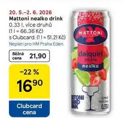 Tesco Mattoni nealko drink nabídka