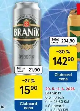 Tesco Braník 11, 0.5 l, plech nabídka