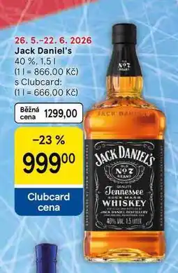 Tesco Jack Daniel's 40% nabídka