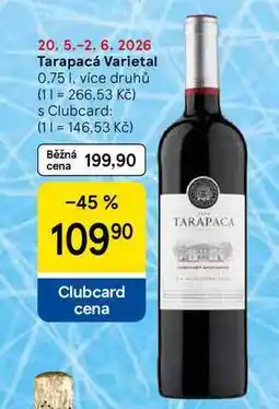 Tesco Tarapacá Varietal, 0,75 l, více druhů nabídka