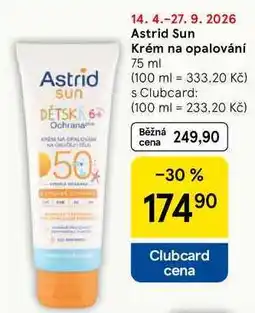 Tesco Astrid Sun Krém na opalování nabídka