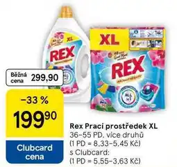 Tesco Rex Prací prostředek XL, 36-55 PD, více druhů nabídka