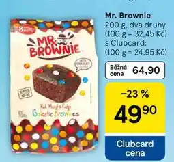Tesco Mr. Brownie, 200 g. dva druhy nabídka