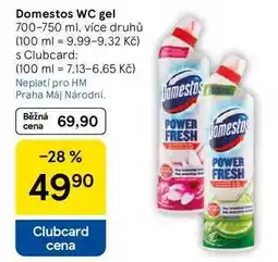 Tesco Domestos WC gel, 700-750 ml, více druhů nabídka