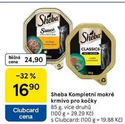 Tesco Sheba Kompletní mokré krmivo pro kočky, 85 g, více druhů nabídka