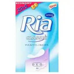 Tesco Ria Classic Slipové vložky, vybrané druhy 25ks nabídka