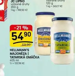 Flop HELLMANN'S MAJONÉZA | TATARSKÁ OMÁČKA nabídka
