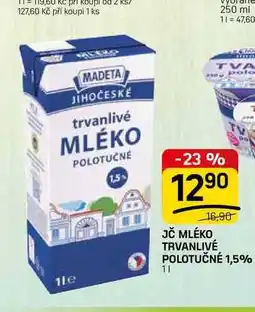 Flop JČ MLÉKO TRVANLIVÉ POLOTUČNÉ 1,5% nabídka