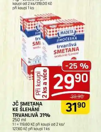 Flop JČ SMETANA KE ŠLEHÁNÍ TRVANLIVÁ 31% nabídka