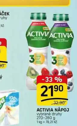 Flop ACTIVIA NÁPOJ vybrané druhy nabídka